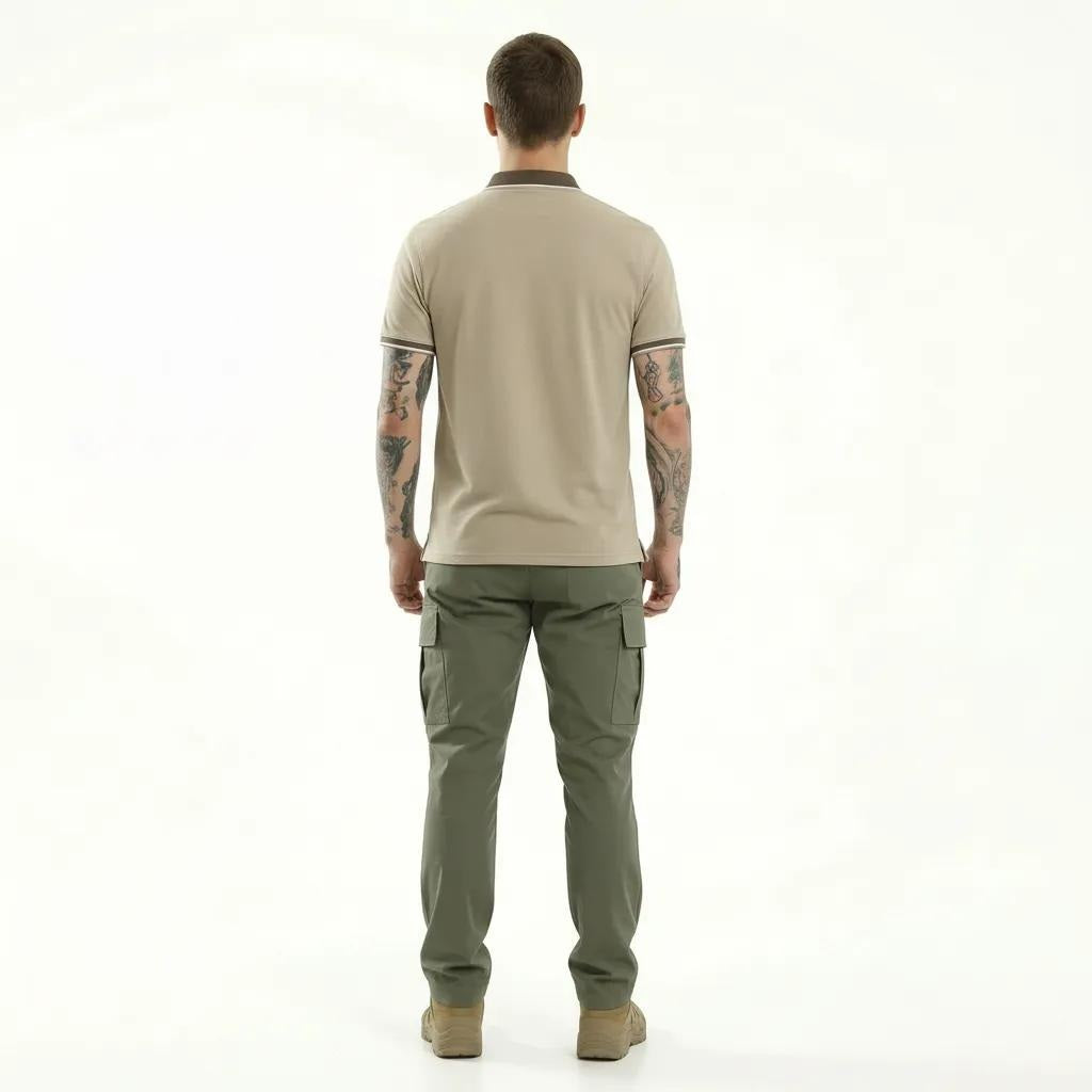 Men Mastic Polo Collar Solid T-shirt