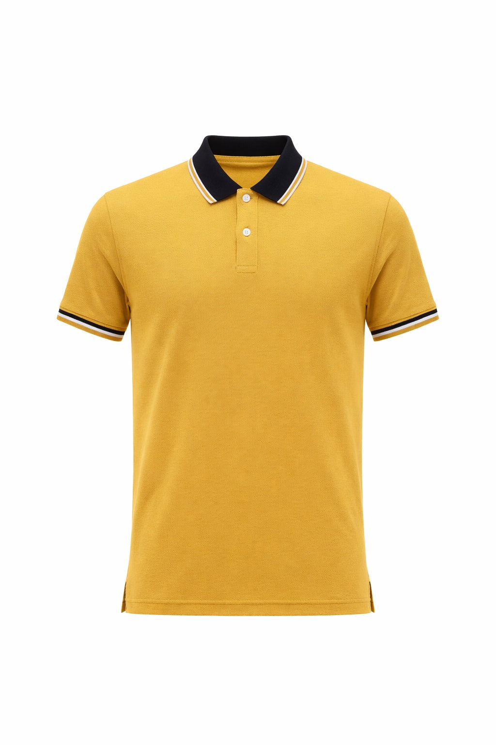 Men Mustard Polo Collar T-shirt