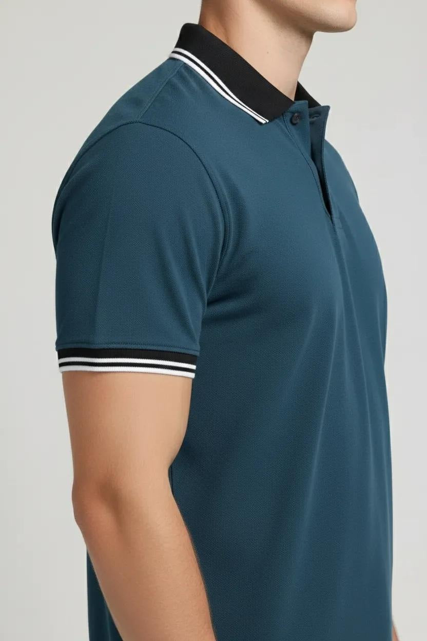 Men Pacific Polo Collar Solid T-shirt