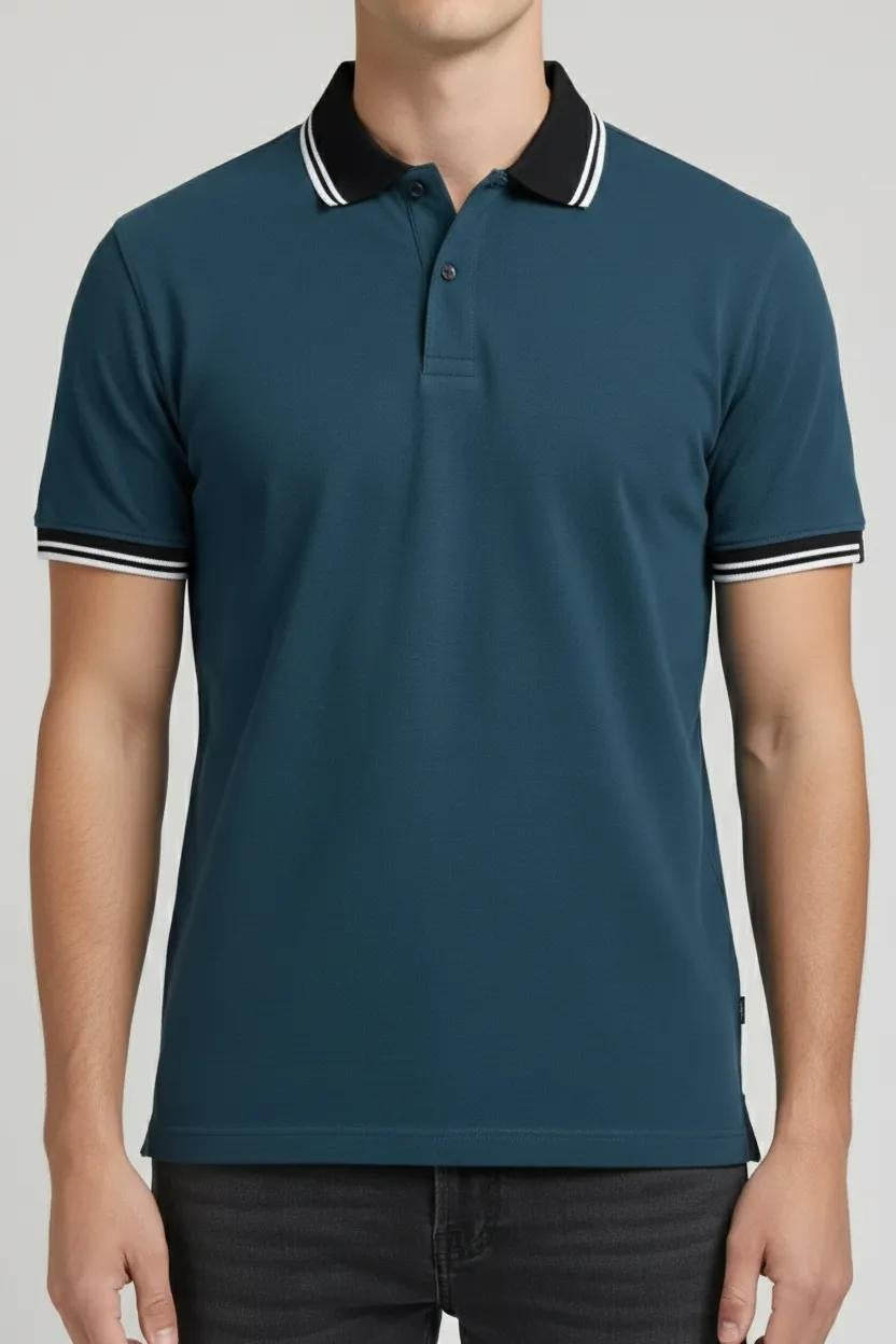 Men Pacific Polo Collar Solid T-shirt