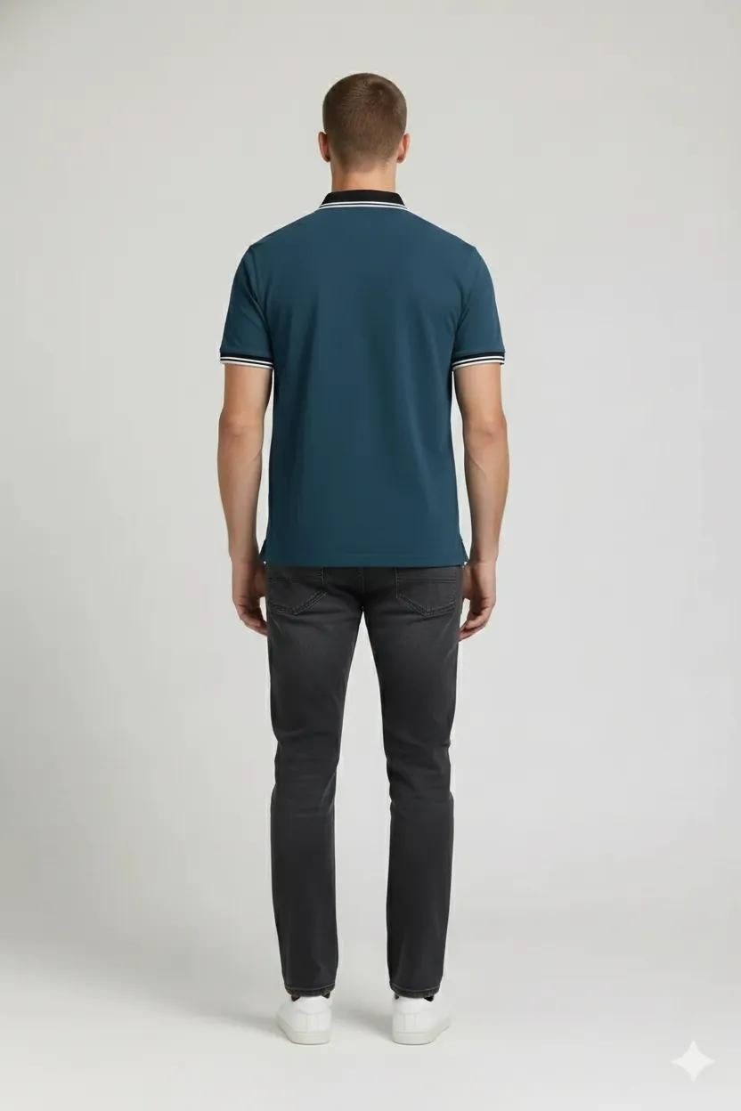 Men Pacific Polo Collar Solid T-shirt