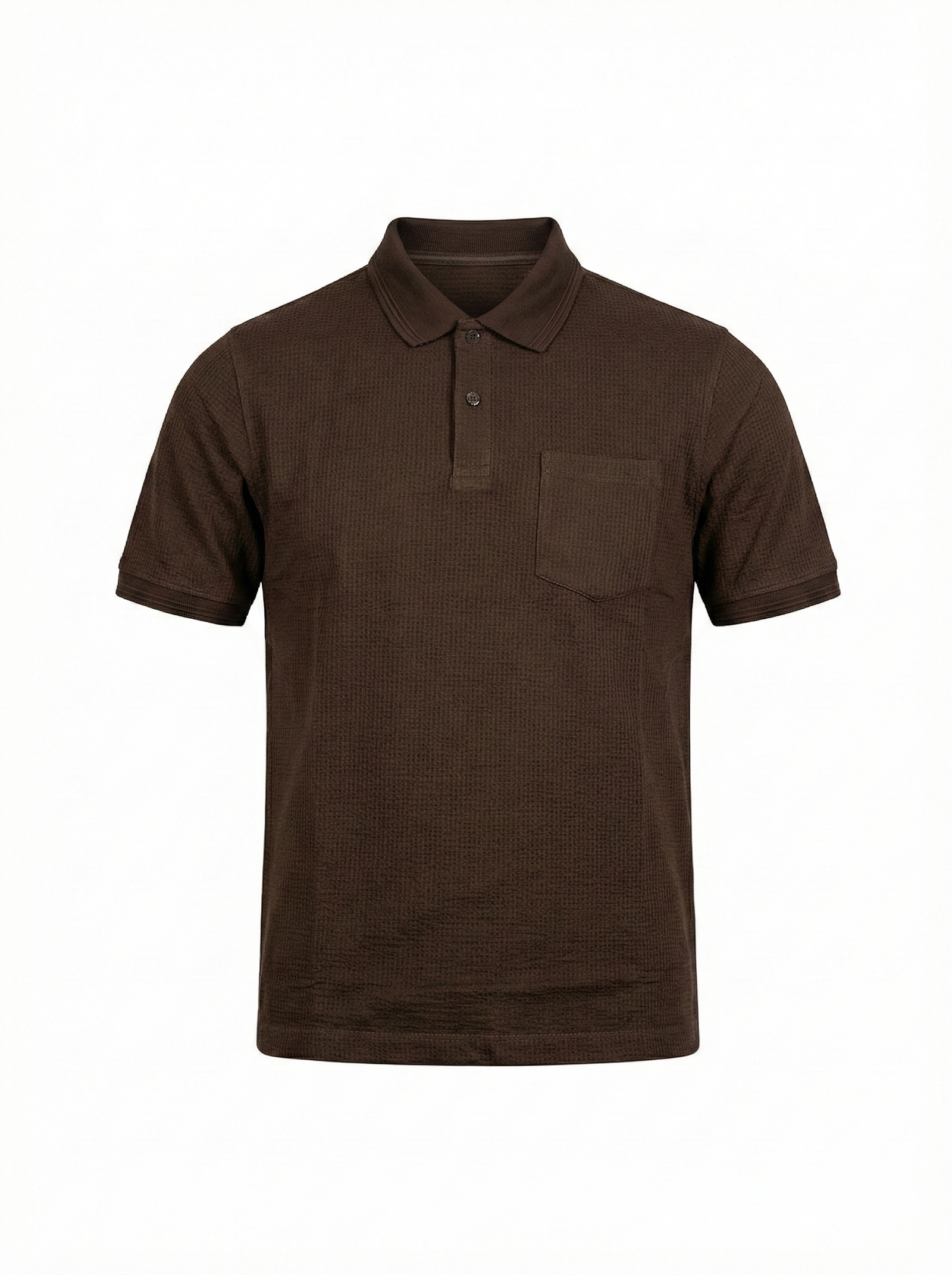 Men Coffee Polo Collar T-shirt