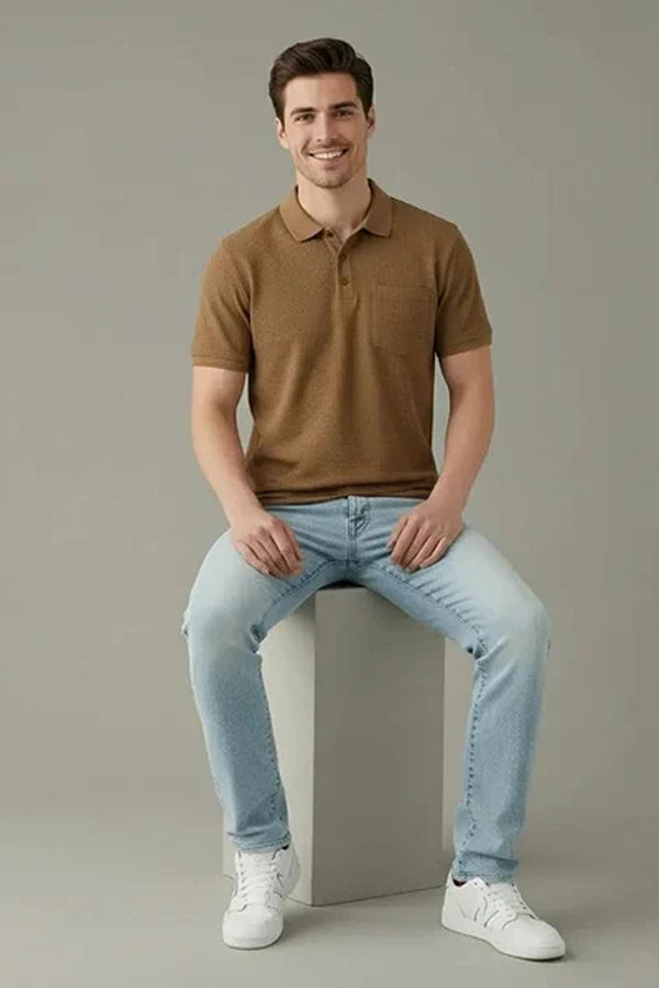 Men Polo Collar T-shirt