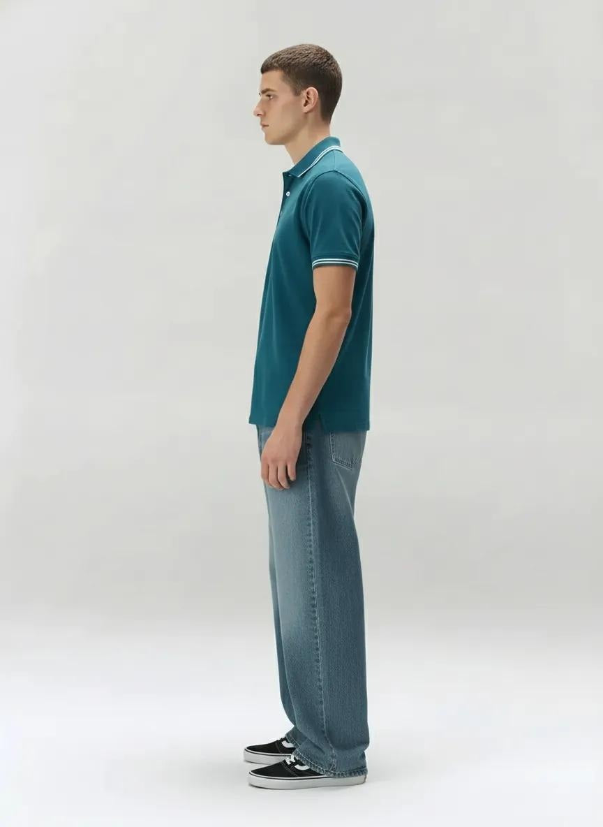 Men Pacific Polo Collar Solid T-shirt