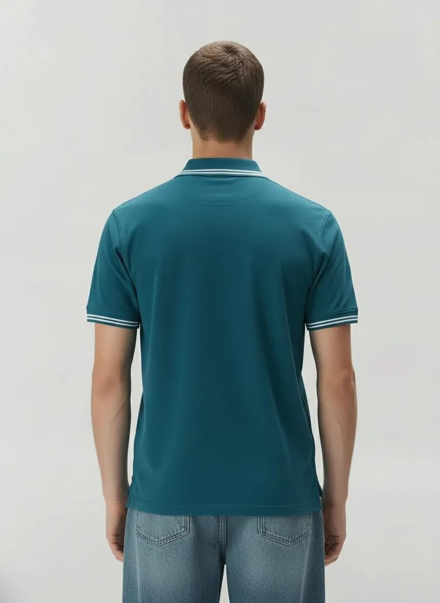 Men Pacific Polo Collar Solid T-shirt