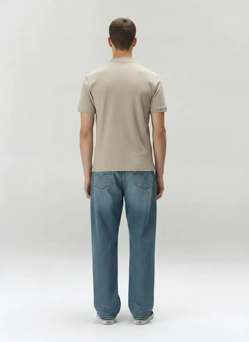 Men Arona Solid High Neck T-shirt