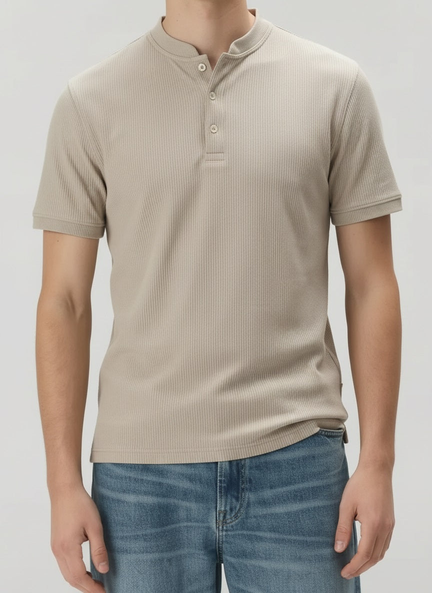 Men Arona Solid High Neck T-shirt