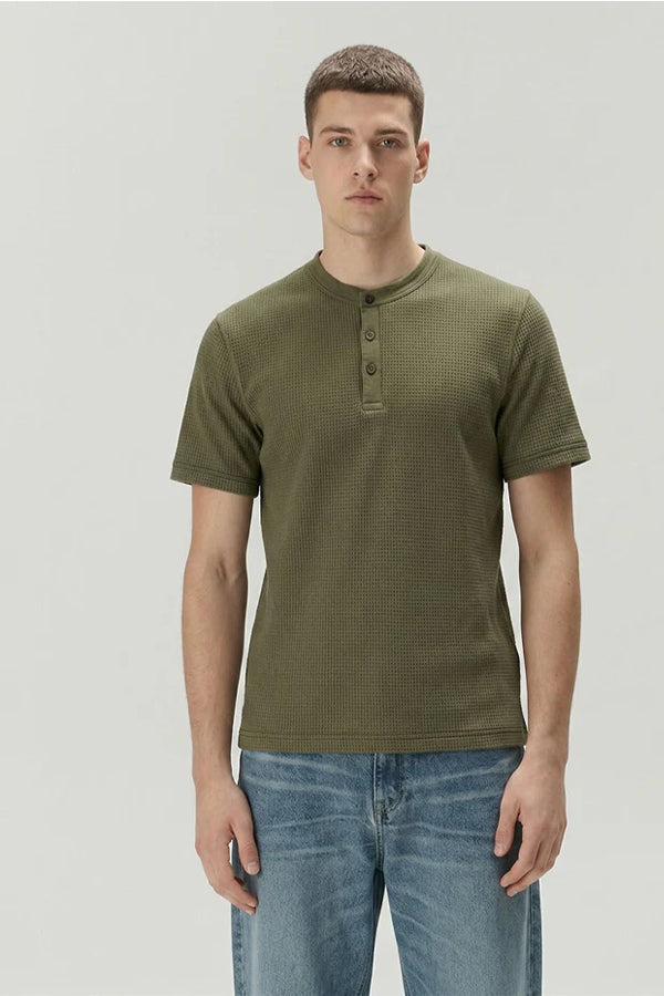 Men Solid High Neck T-shirt