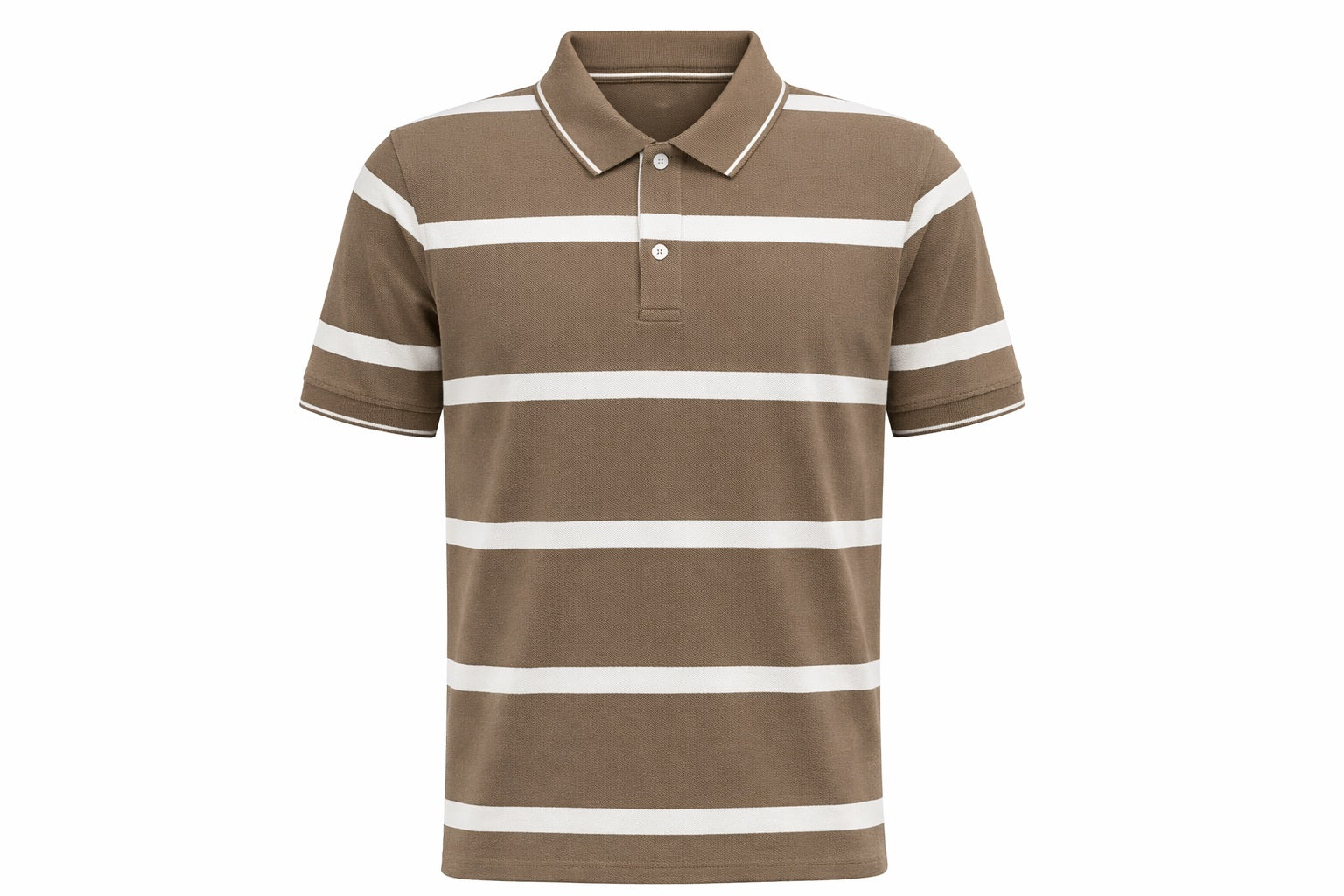 Men Fossil Striped Polo Collar T-shirt