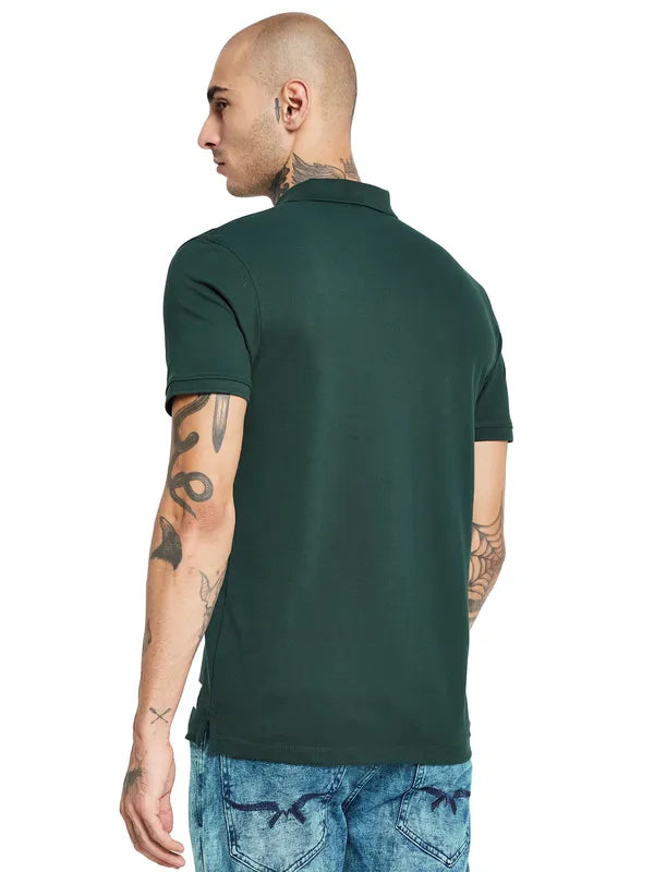 Octave Polo Collar Applique T-Shirt