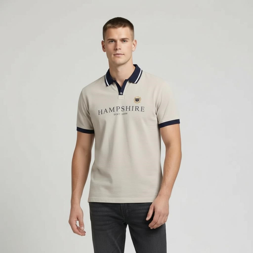 Men Onyx Typography Printed Polo Collar Pockets T-shirt