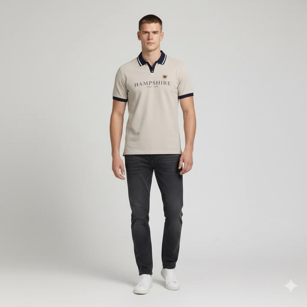 Men Onyx Typography Printed Polo Collar Pockets T-shirt