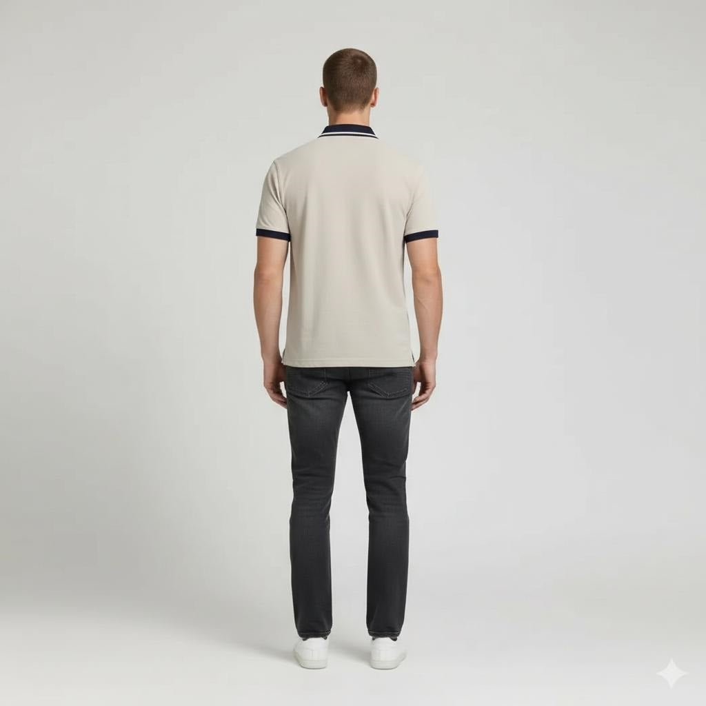 Men Onyx Typography Printed Polo Collar Pockets T-shirt