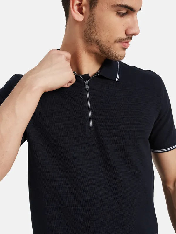 Half Zip Polo T-Shirt