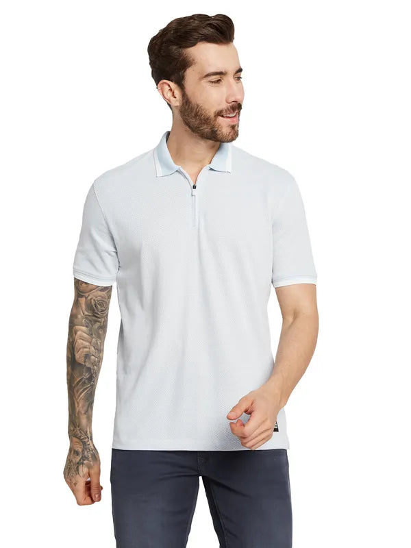 Octave Men Solid Polo Collar Pure Cotton T-Shirt