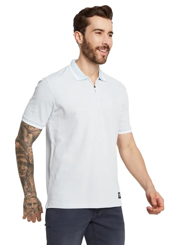 Octave Men Solid Polo Collar Pure Cotton T-Shirt