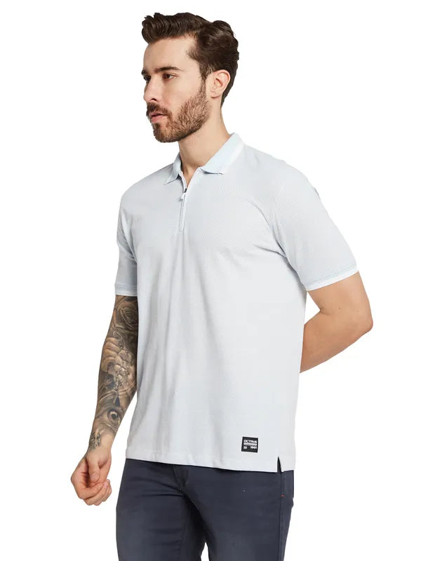 Octave Men Solid Polo Collar Pure Cotton T-Shirt