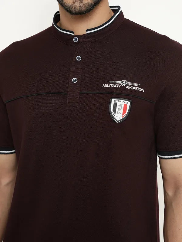 Stand Collar Polo T-Shirt