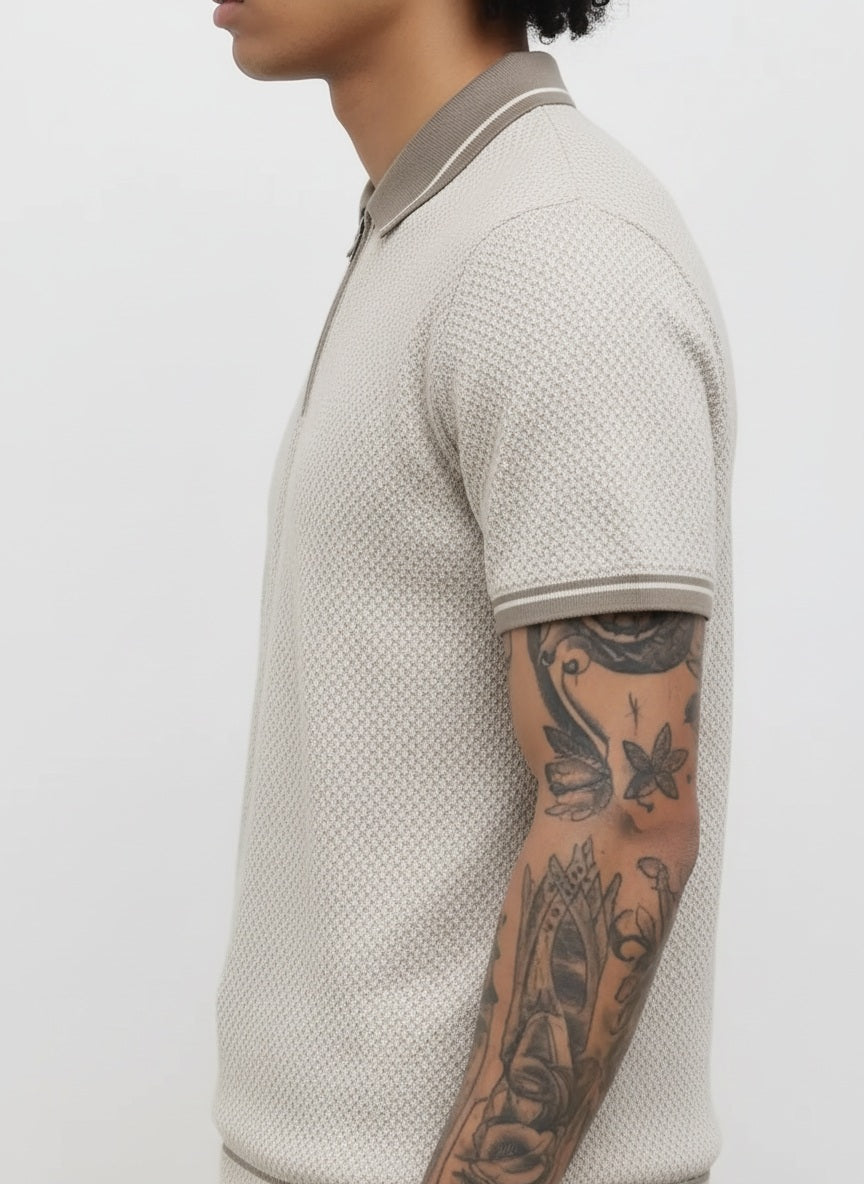 Men Polo Collat Solid T-Shirt