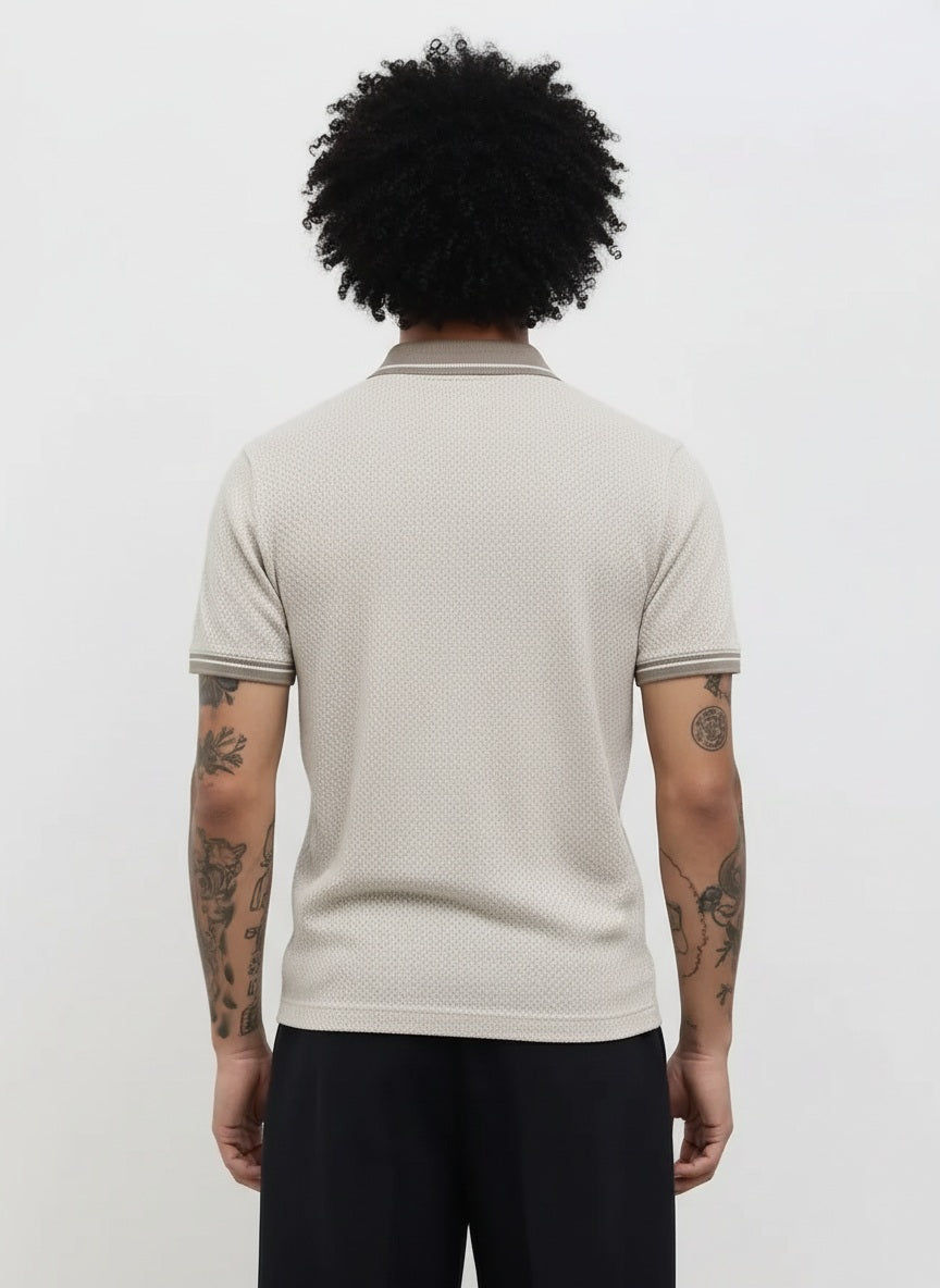 Men Arctic Wolf Polo Collat Solid T-Shirt