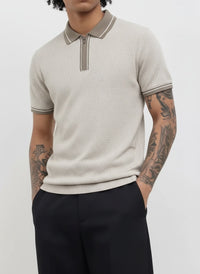 Men Arctic Wolf Polo Collat Solid T-Shirt