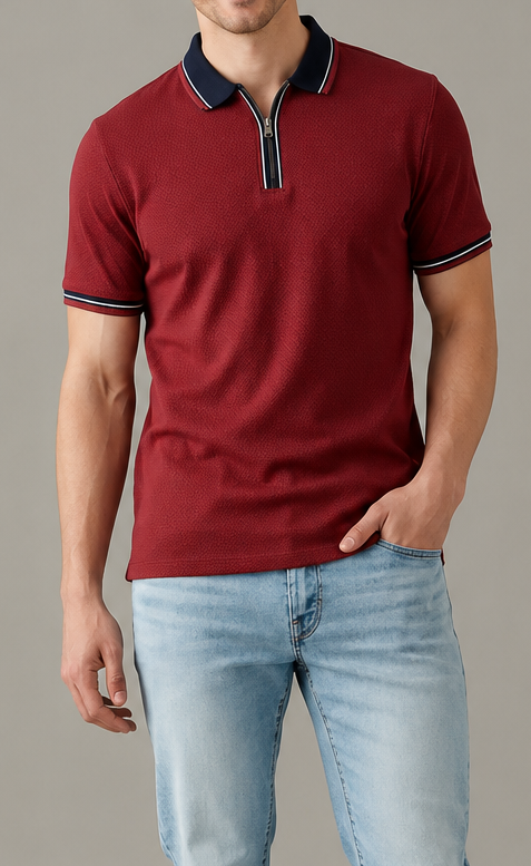 Men Salsa Polo Collar T-shirt