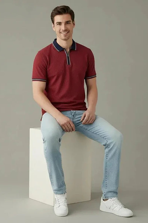 Men Polo Collar T-shirt