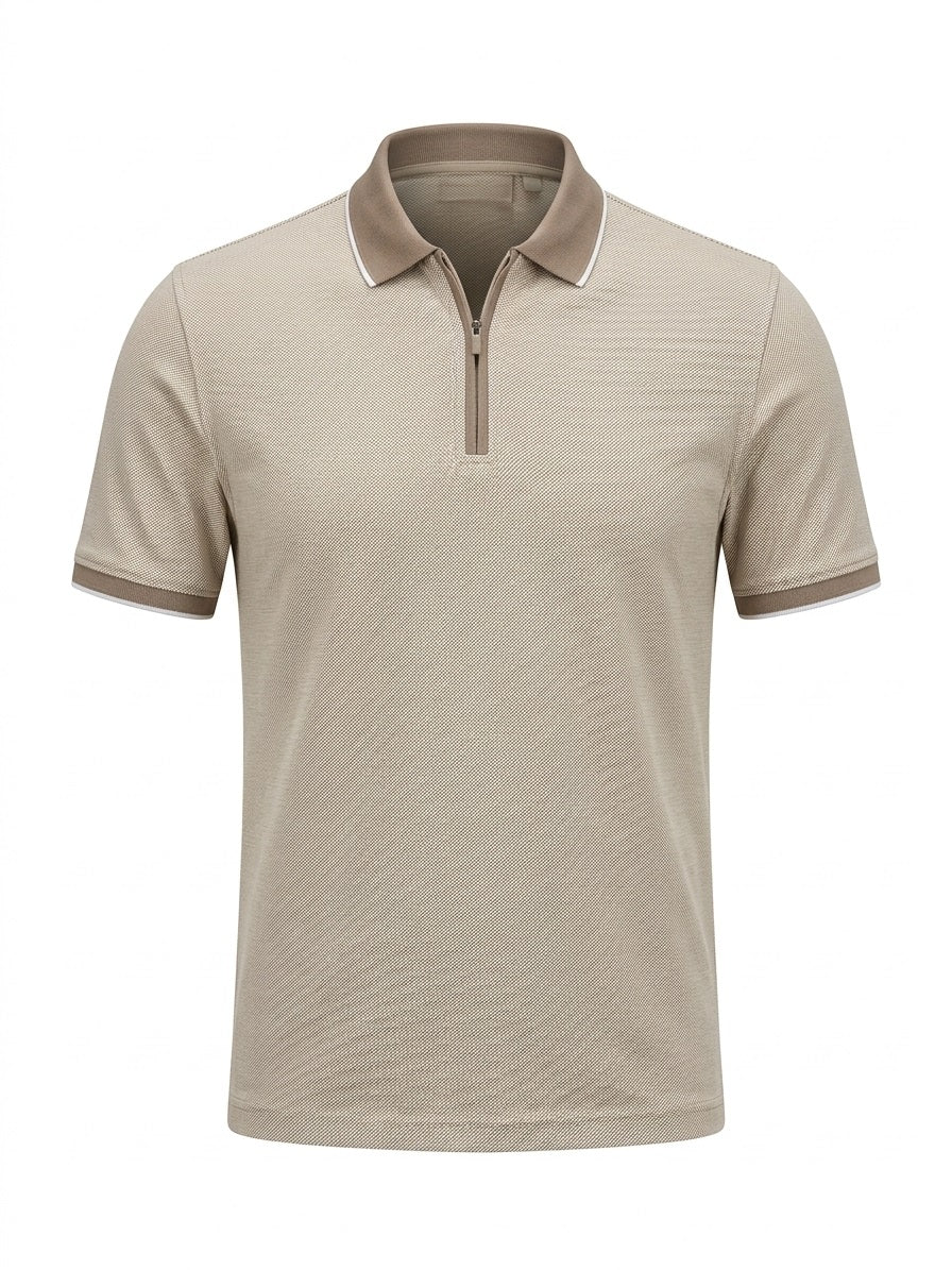 Men Stone Sold Polo Collar T-shirt