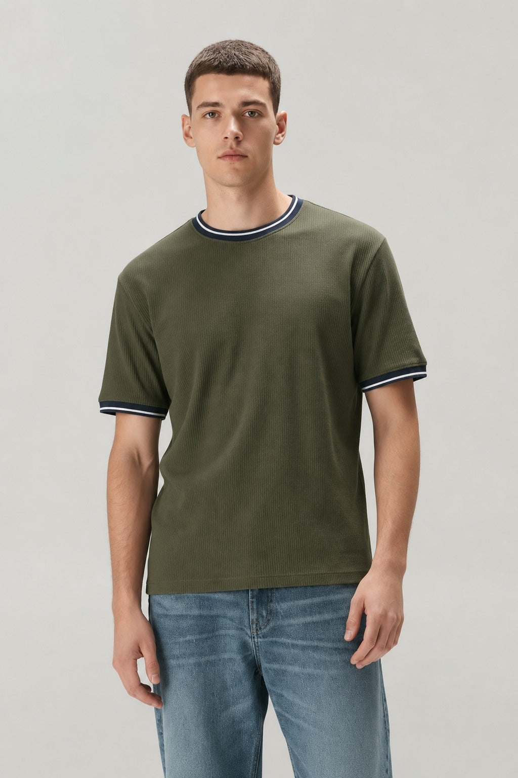 Men Olive T-shirt