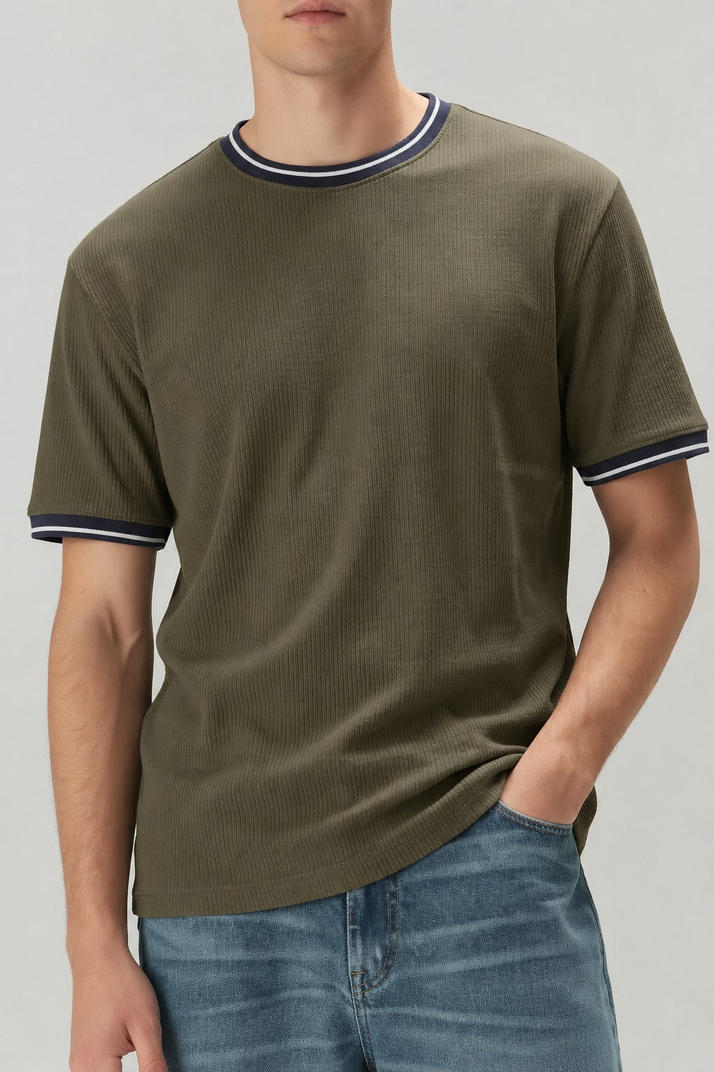 Men Olive T-shirt