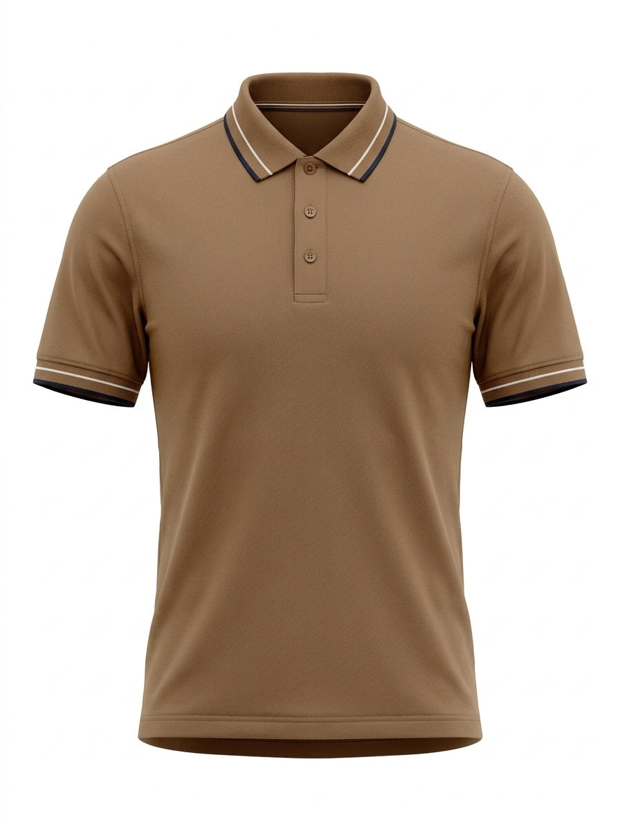 Men Malt Sold Polo Collar T-shirt