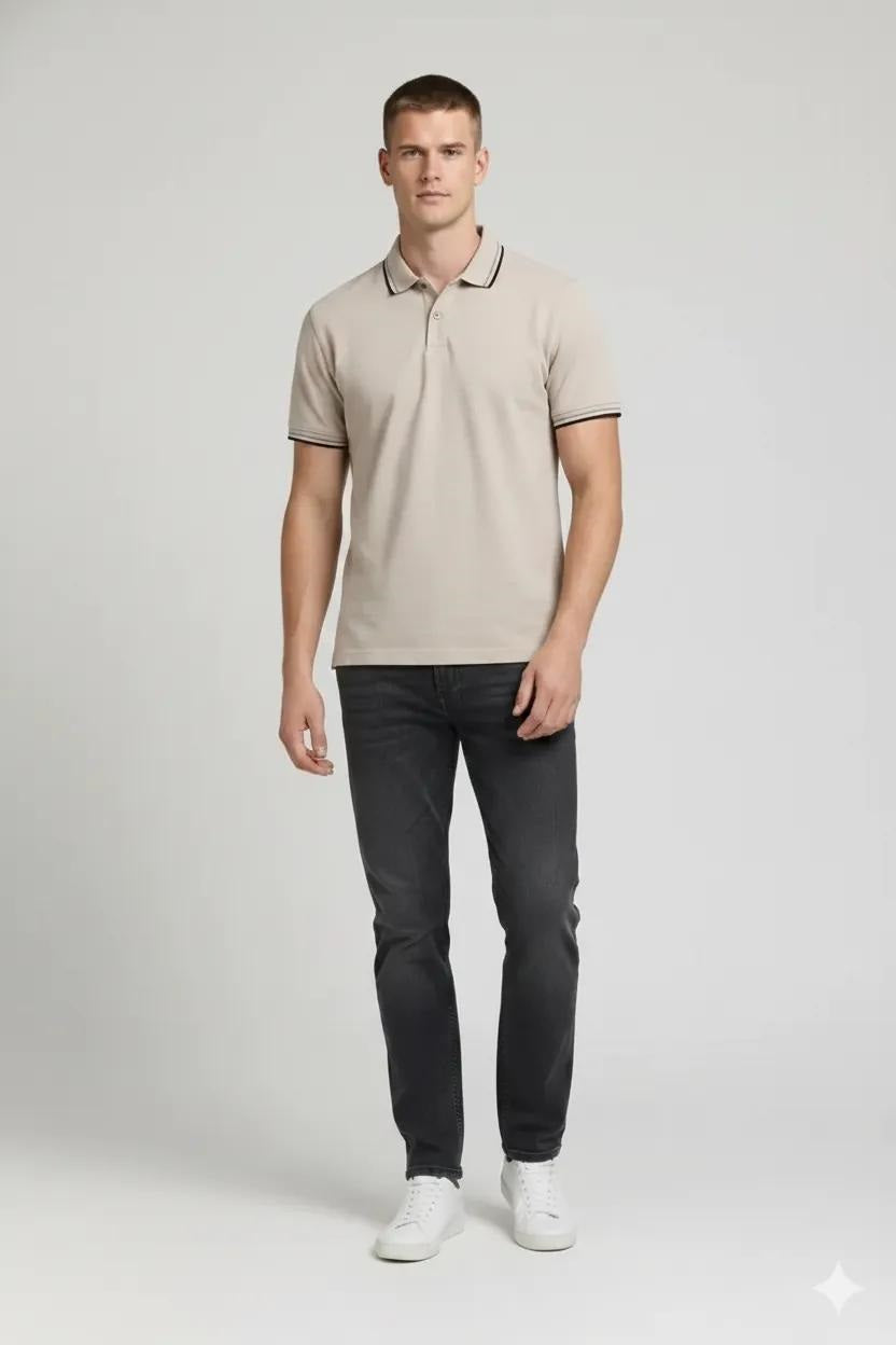 Men Onyx Sold Polo Collar T-shirt