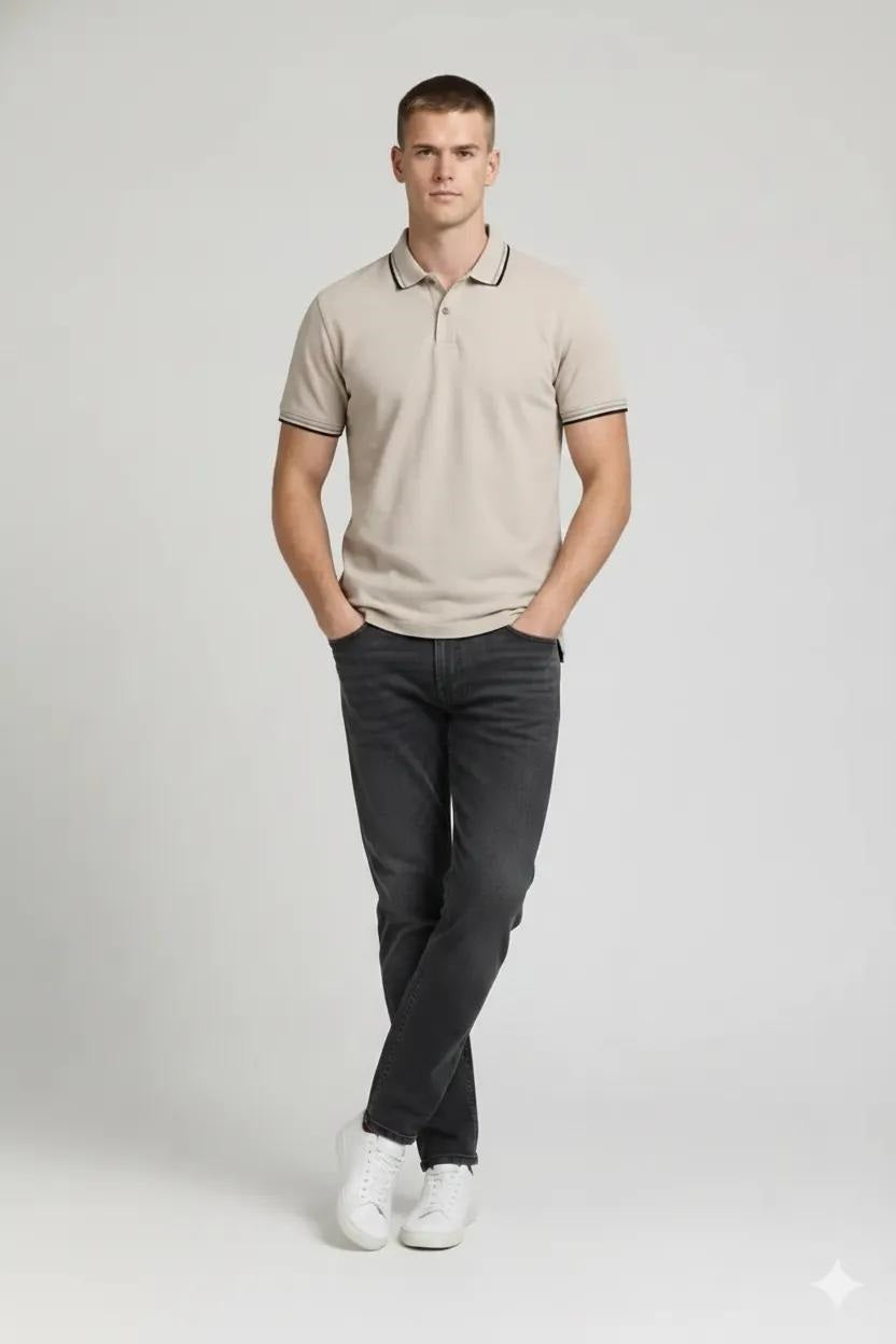 Men Onyx Sold Polo Collar T-shirt