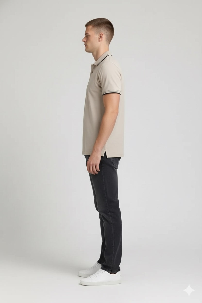 Men Onyx Sold Polo Collar T-shirt