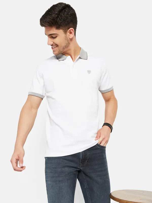 Contrast Rib Polo T-Shirt