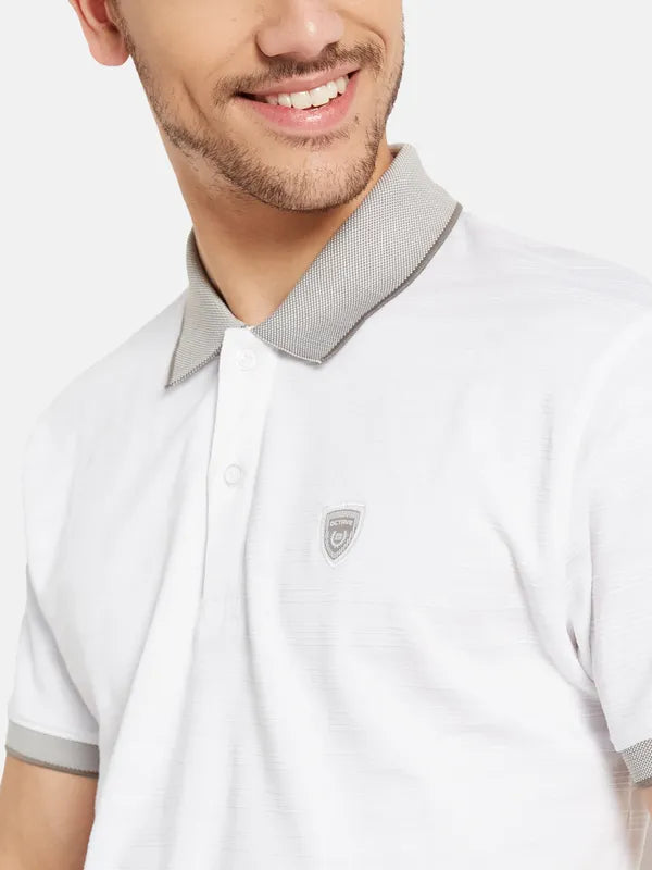 Contrast Rib Polo T-Shirt