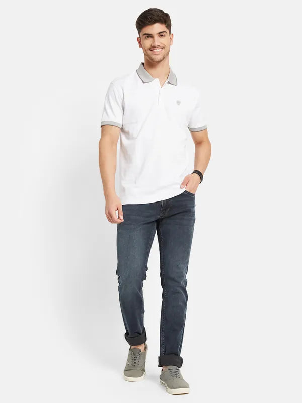 Contrast Rib Polo T-Shirt