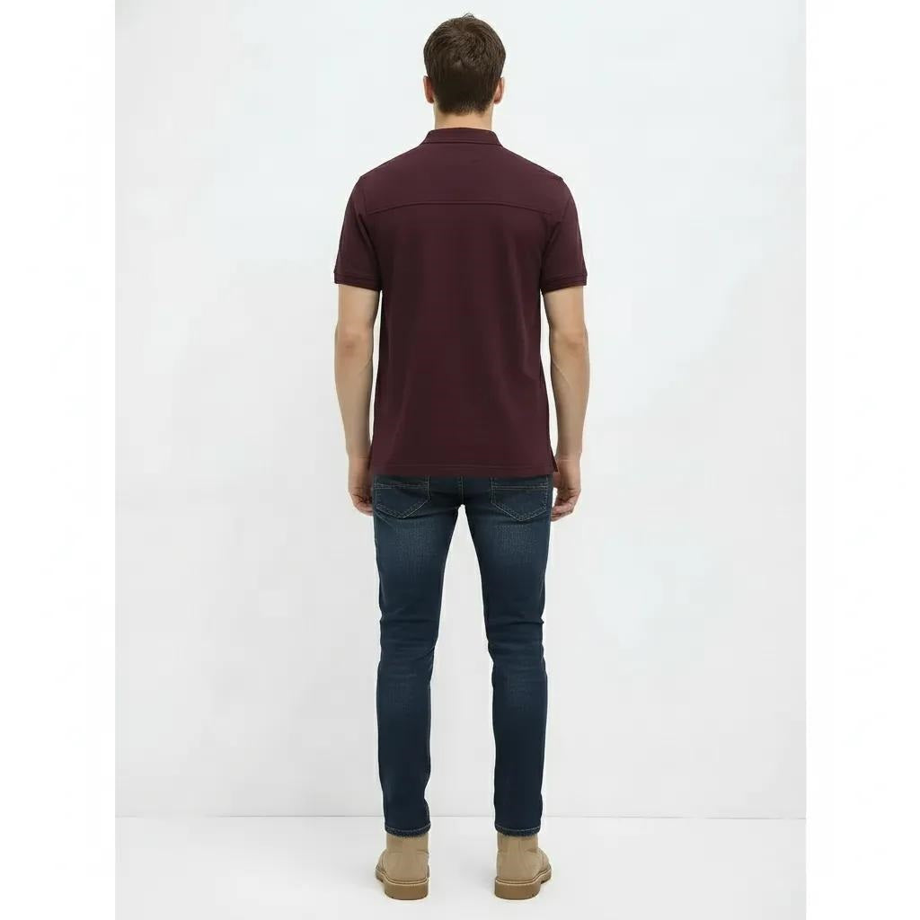 Men Wine Sold Polo Collar T-shirt