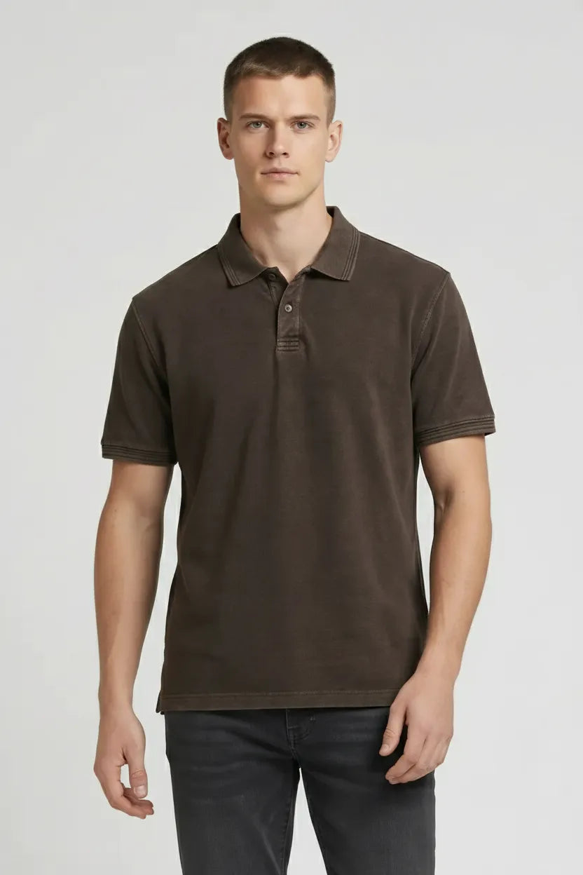 Men After Dark Polo Collar T-shirt