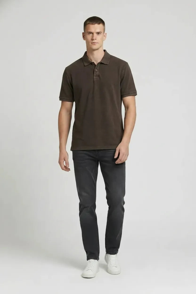 Men After Dark Polo Collar T-shirt