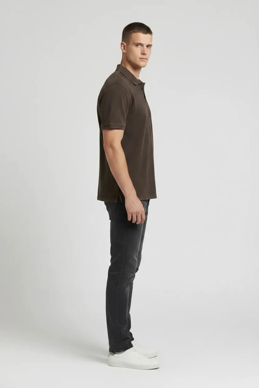 Men After Dark Polo Collar T-shirt