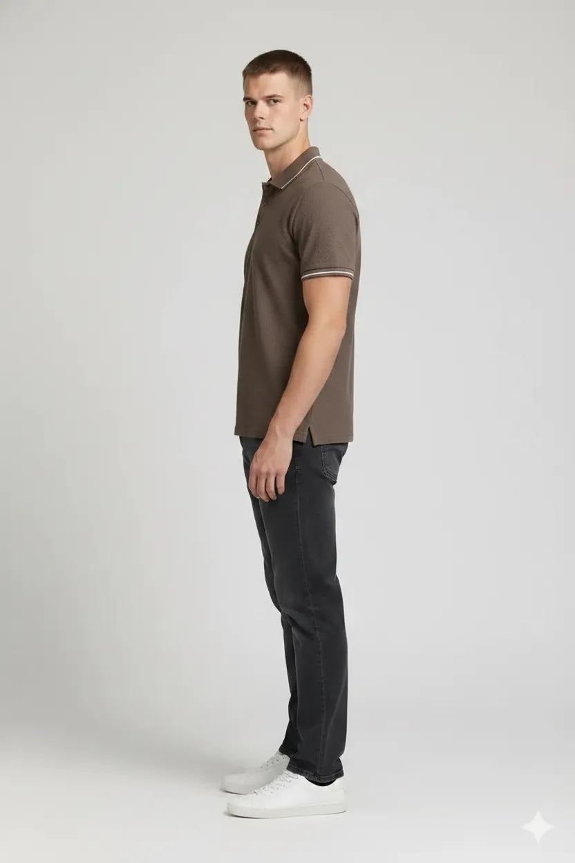 Men Coffee Sold Polo Collar T-shirt