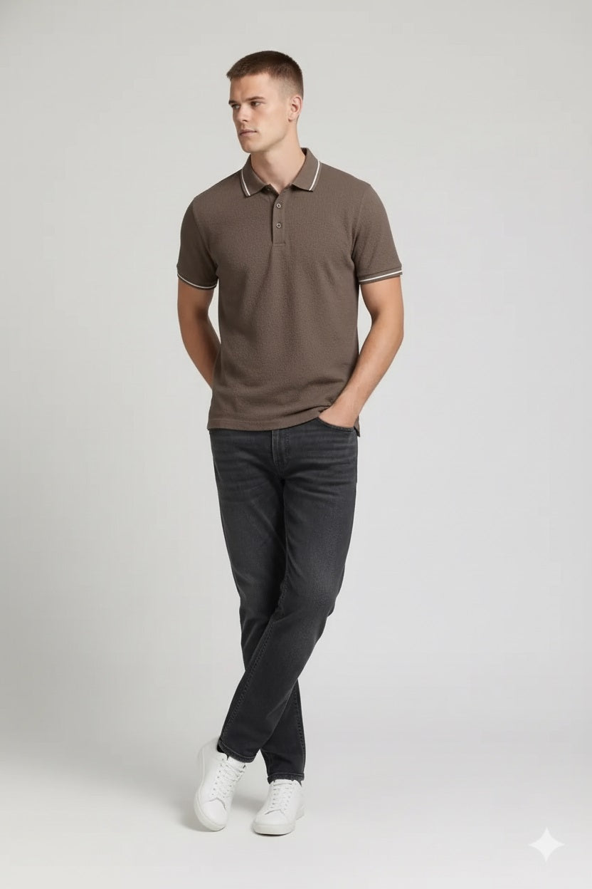 Men Coffee Sold Polo Collar T-shirt