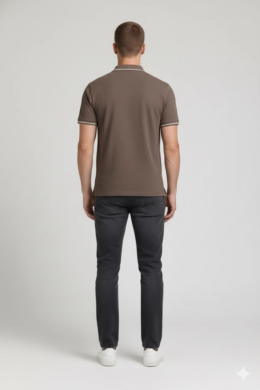 Men Coffee Sold Polo Collar T-shirt