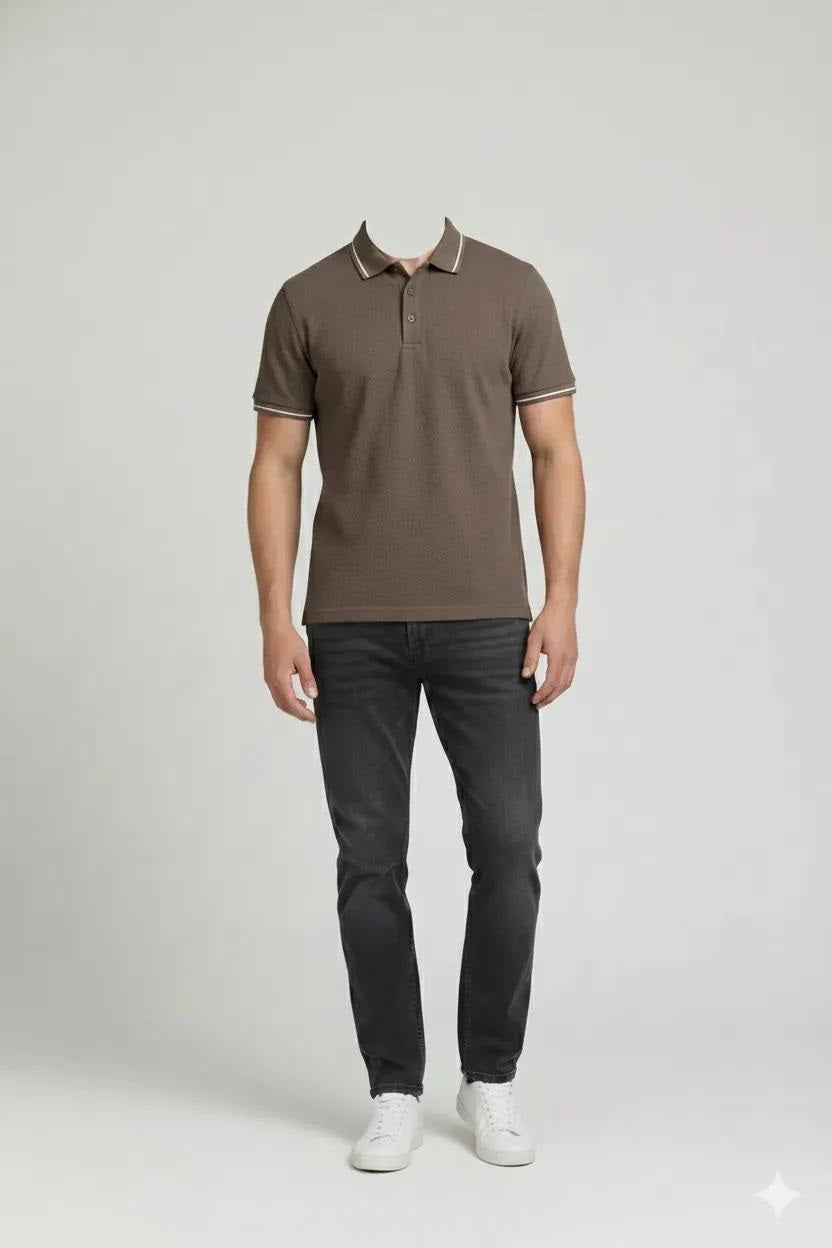 Men Coffee Sold Polo Collar T-shirt