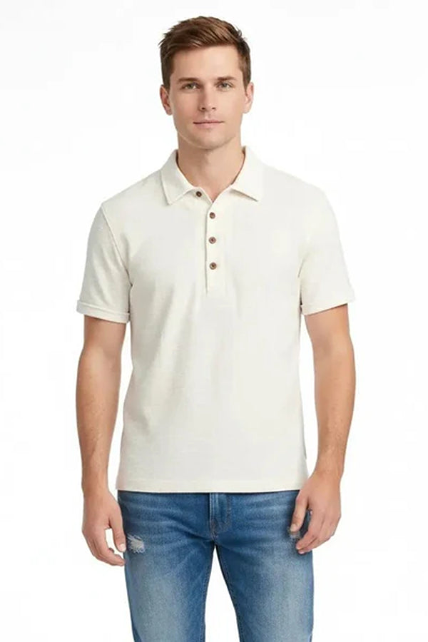 Octave Men Checked Polo Collar T-shirt