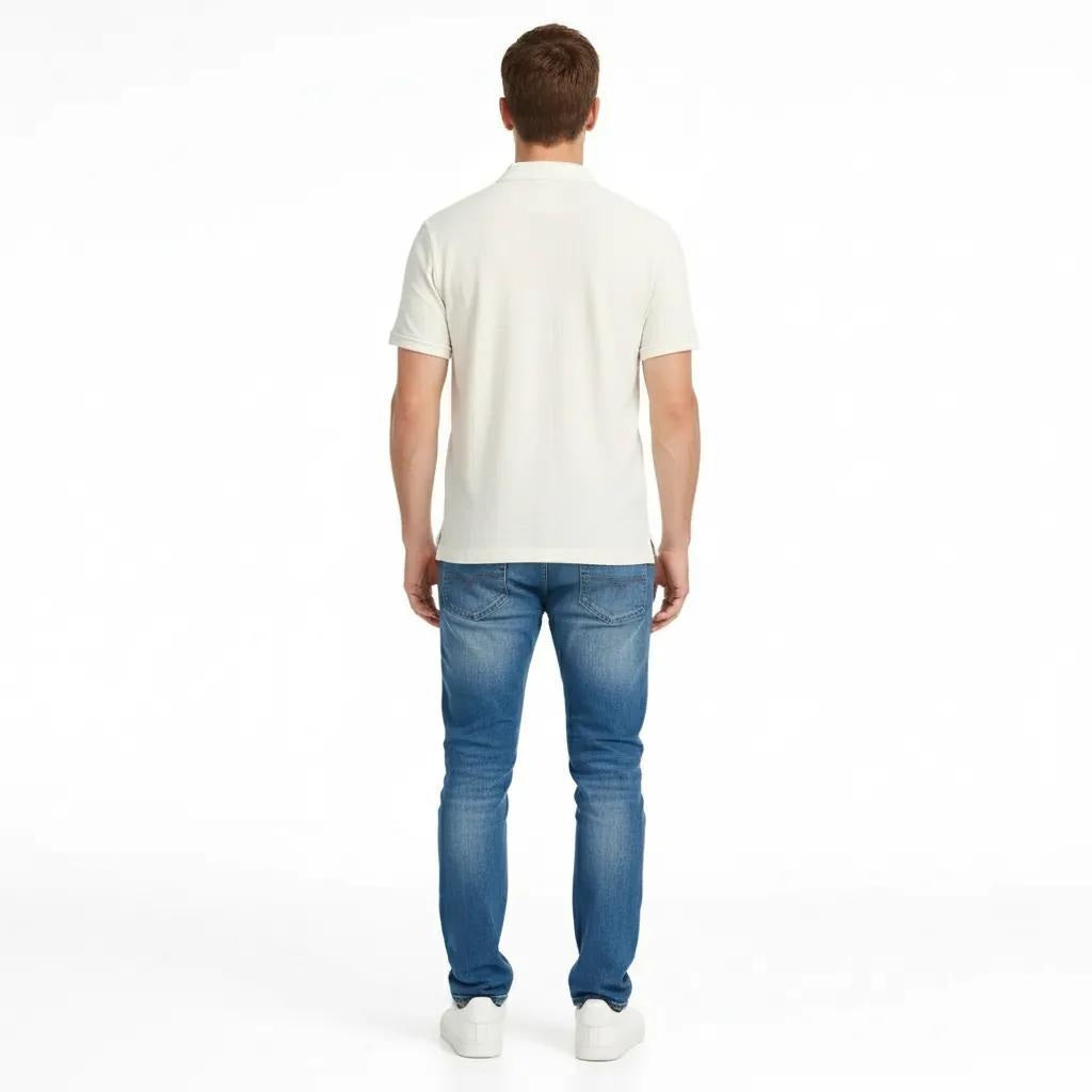 Octave Men Checked Polo Collar T-shirt