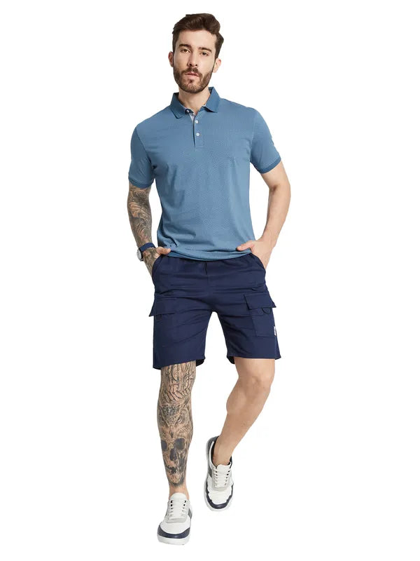 Octave Men Checked Polo Collar T-Shirt