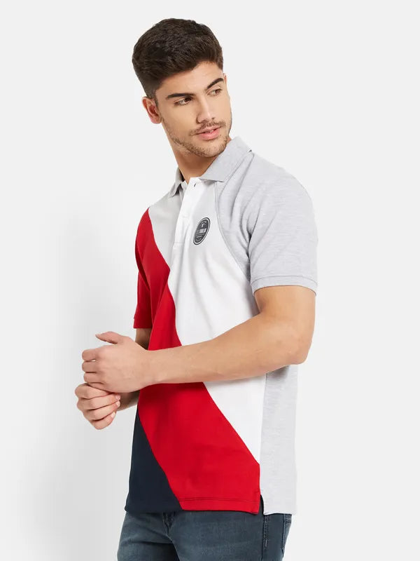 Colour Blocked Polo T-Shirt