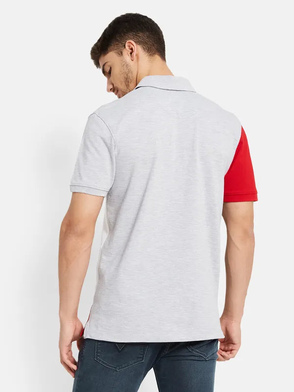 Colour Blocked Polo T-Shirt